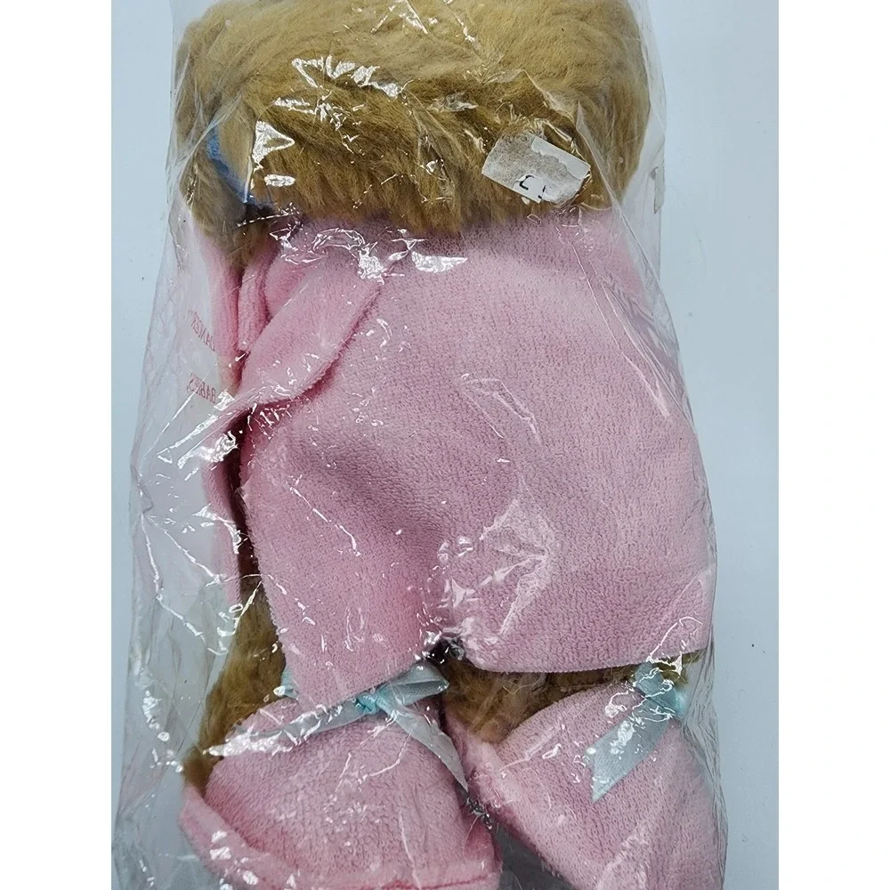 Bathtime Teddy Pink Robe Plush Bear Nightcap Slippers 12 Inch Item 10052